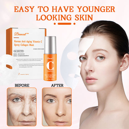 Biancat™ Korean Anti-Aging Vitamin C Spray Collagen Mask